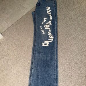 Alexander Wang Denim with White Embossed leg size 26